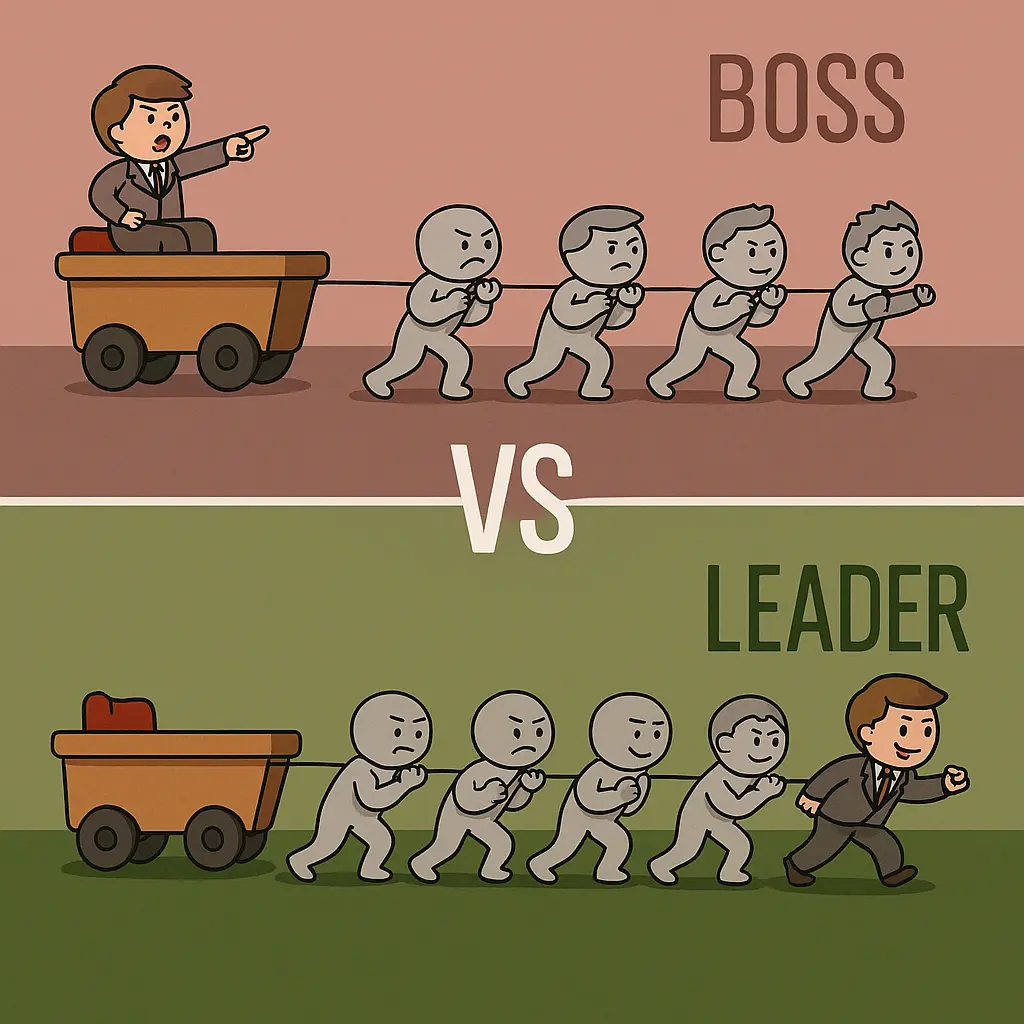 Boss vs Leader